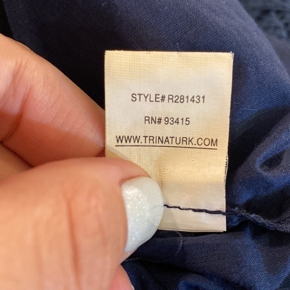 Trina Turk Classic Bonita Backgammon Lace Dress in Navy - Picture 7 of 7